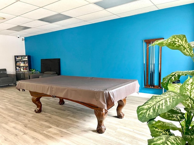 2860 SW 22nd Ave Unit 4100, Delray Beach, FL 33445 - game room with wood finished floors, billiards, and a paneled ceiling