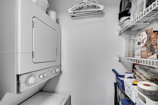 770 Claughton Island Dr Unit 1210, Miami, FL 33131 - laundry area with stacked washer and clothes dryer