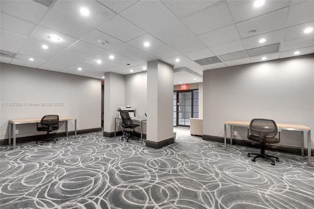 770 Claughton Island Dr Unit 1210, Miami, FL 33131 - office space featuring recessed lighting and a drop ceiling