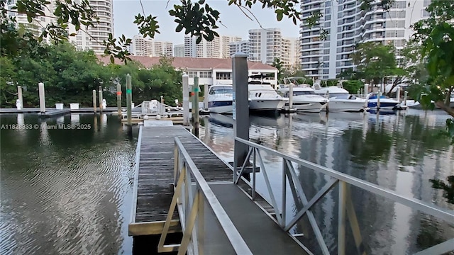 3400 NE 192nd St Unit 510, Aventura, FL 33180 - dock area with a water view