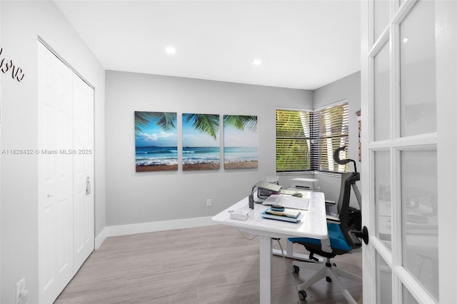 220 SW 113th Ter, Pembroke Pines, FL 33025 - office featuring wood finished floors and recessed lighting