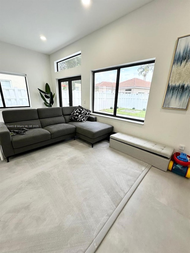 800 SW Tanglewood Cir, Weston, FL 33327 - carpeted living room with recessed lighting