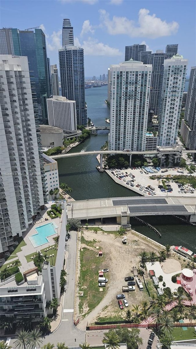 90 SW 3rd St Unit 4110, Miami, FL 33130 - bird's eye view of a large body of water and skyline
