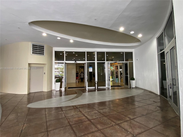 1750 N Bayshore Dr Unit 2707, Miami, FL 33132 - common area featuring recessed lighting and expansive windows