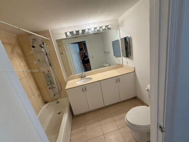 1750 N Bayshore Dr Unit 2707, Miami, FL 33132 - full bath featuring bathing tub / shower combination, vanity, and tile patterned flooring