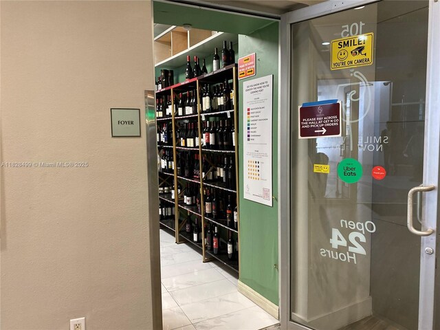 1750 N Bayshore Dr Unit 2707, Miami, FL 33132 - wine cellar with marble finish flooring