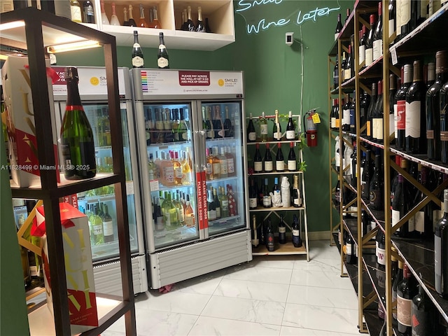 1750 N Bayshore Dr Unit 2707, Miami, FL 33132 - wine cellar with marble finish flooring