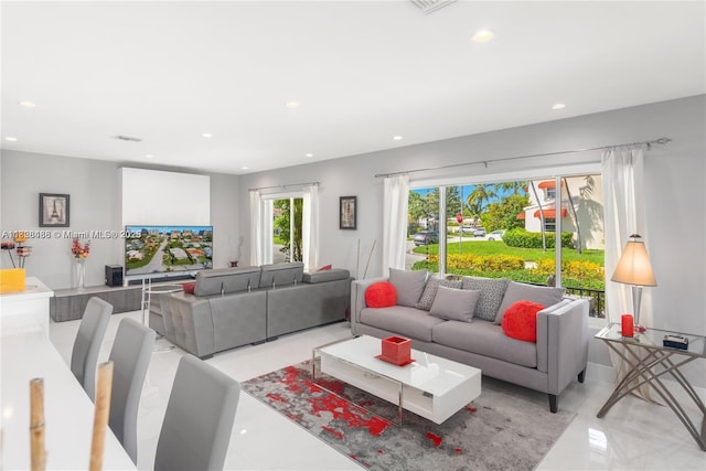 424 89th St, Surfside, FL 33154 - living room featuring recessed lighting