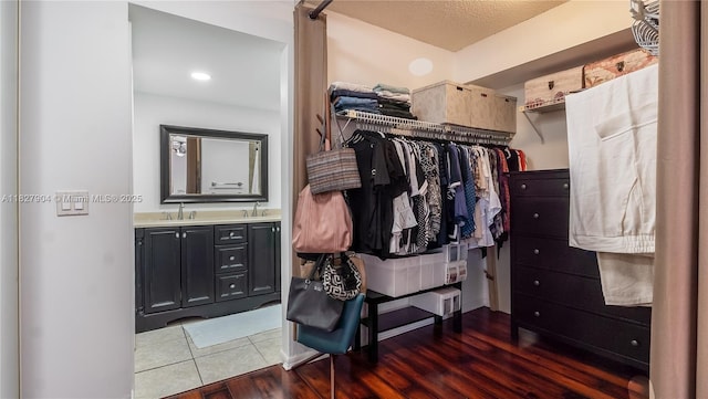 9109 SW 20th St, Davie, FL 33324 - spacious closet with a sink and wood finished floors