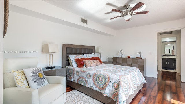 9109 SW 20th St, Davie, FL 33324 - bedroom featuring wood finished floors and a ceiling fan