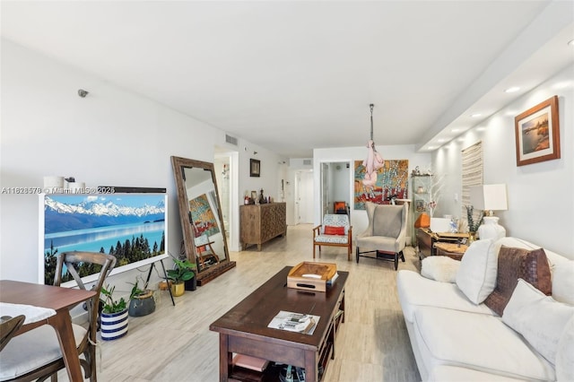 2401 Collins Ave Unit 1011, Miami Beach, FL 33140 - living area with light wood finished floors and recessed lighting