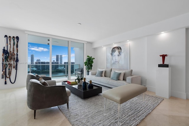 3301 NE 183rd St Unit 1803, Aventura, FL 33160 - living room with a wall of windows and a view of city