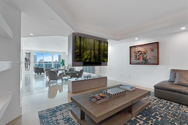 3301 NE 183rd St Unit 1803, Aventura, FL 33160 - living area featuring recessed lighting and a raised ceiling