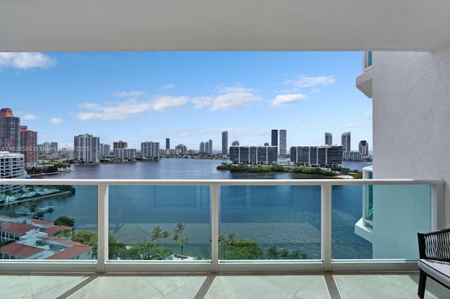 3301 NE 183rd St Unit 1803, Aventura, FL 33160 - balcony featuring a skyline view and a water view