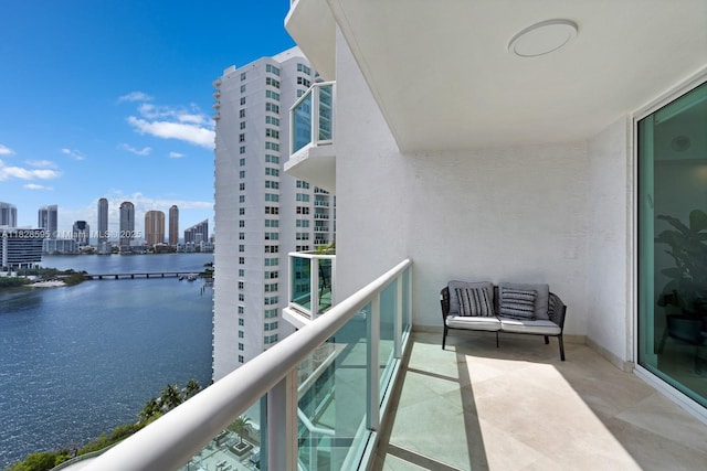 3301 NE 183rd St Unit 1803, Aventura, FL 33160 - balcony featuring a view of skyline and a water view