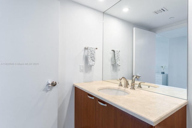 3301 NE 183rd St Unit 1803, Aventura, FL 33160 - bathroom featuring vanity and recessed lighting