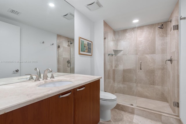 3301 NE 183rd St Unit 1803, Aventura, FL 33160 - full bath with vanity, a shower stall, and recessed lighting