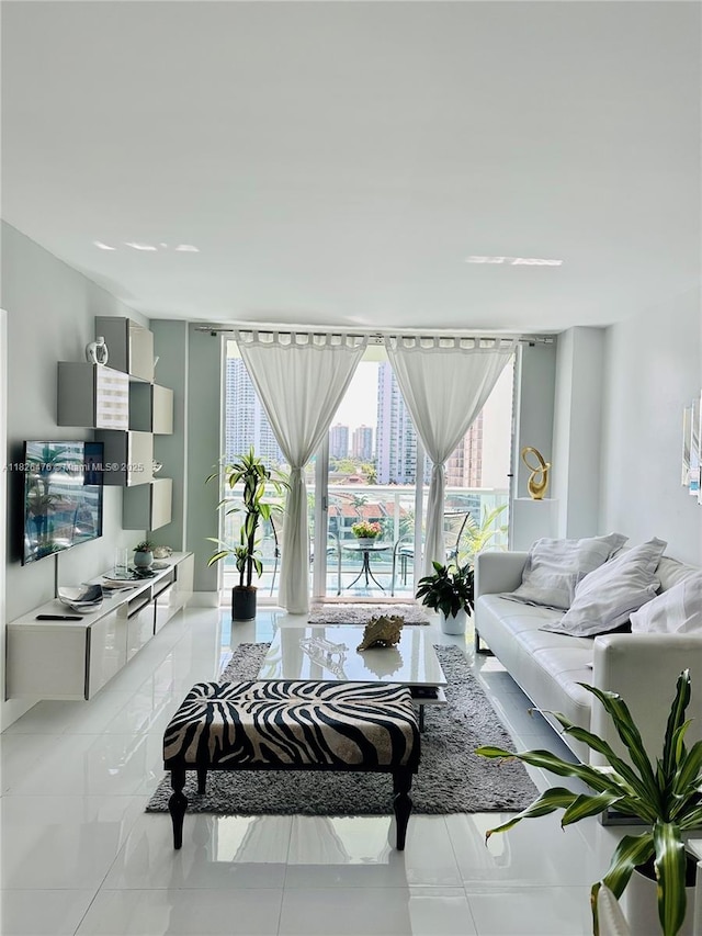 19390 Collins Ave Unit 911, Sunny Isles Beach, FL 33160 - living area featuring light tile patterned floors