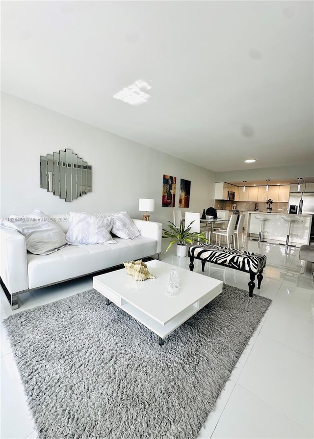 19390 Collins Ave Unit 911, Sunny Isles Beach, FL 33160 - living room with tile patterned floors and recessed lighting