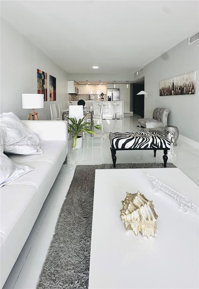 19390 Collins Ave Unit 911, Sunny Isles Beach, FL 33160 - living area with light marble finish flooring