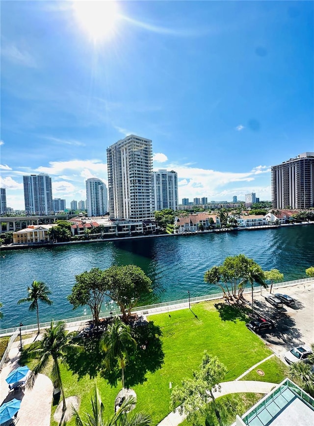19390 Collins Ave Unit 911, Sunny Isles Beach, FL 33160 - water view featuring skyline