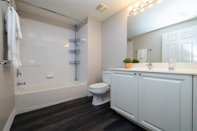 888 S Douglas Rd Unit Ph07, Coral Gables, FL 33134 - full bathroom with wood finished floors, vanity, and shower / tub combination
