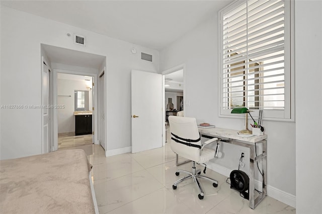 4100 Salzedo St Unit 515, Coral Gables, FL 33146 - office space with light marble finish floors and baseboards