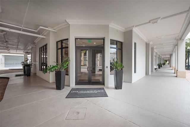 4100 Salzedo St Unit 515, Coral Gables, FL 33146 - entrance to property with french doors and stucco siding