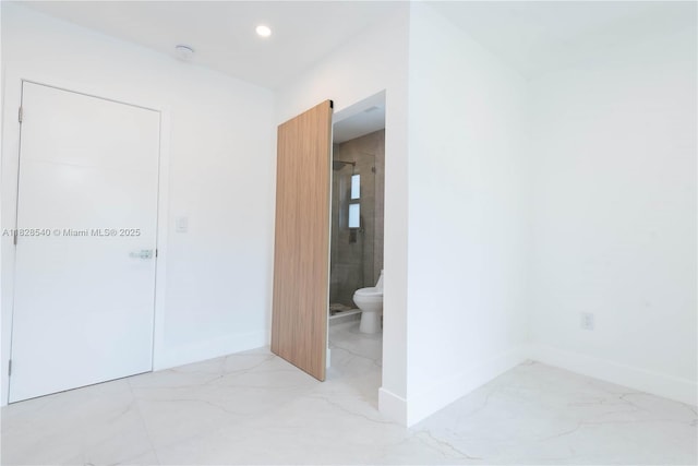 2181 SW 20th St, Miami, FL 33145 - hallway featuring marble finish flooring and recessed lighting