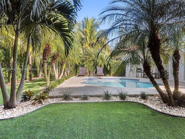 4501 SW 133rd Ave, Southwest Ranches, FL 33330 - view of pool with a yard and a patio area