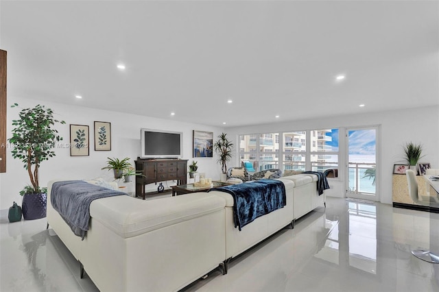 3900 Galt Ocean Dr Unit 506, Fort Lauderdale, FL 33308 - living area featuring recessed lighting