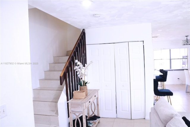 3370 Beau Rivage Dr, Pompano Beach, FL 33064 - staircase with tile patterned floors