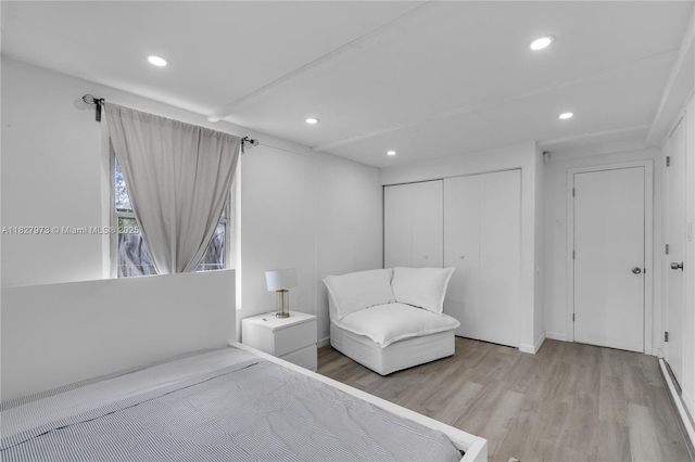 3494 SW 56th Ave, West Park, FL 33023 - bedroom with wood finished floors, recessed lighting, and a closet