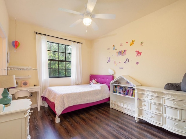 5656 NW 58th Ln, Tamarac, FL 33319 - bedroom with wood finished floors and a ceiling fan