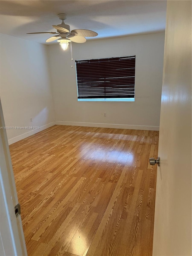 1142 99th St Unit 23, Bay Harbor Islands, FL 33154 - spare room featuring light wood-type flooring and a ceiling fan