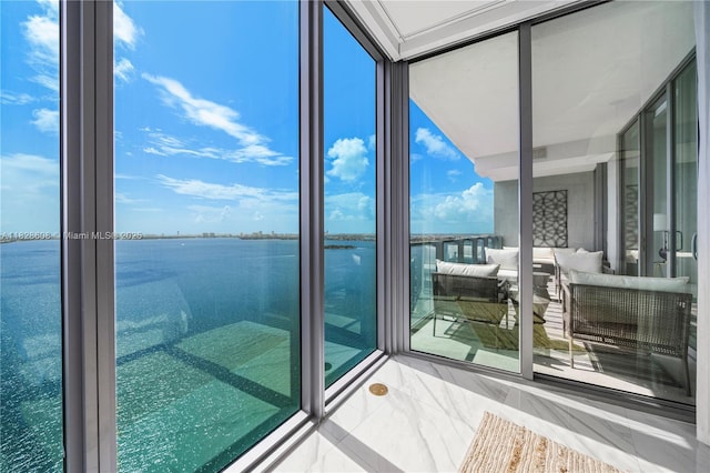 2900 NE 7th Ave Unit 2303, Miami, FL 33137 - sunroom featuring a water view