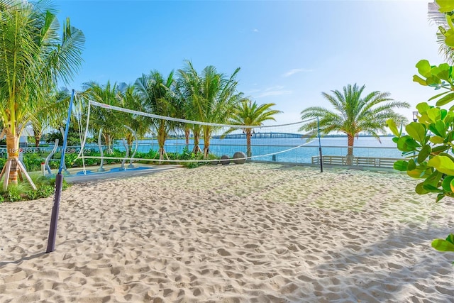 2900 NE 7th Ave Unit 2303, Miami, FL 33137 - surrounding community with volleyball court and a water view