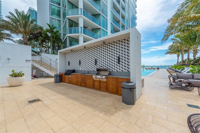 2900 NE 7th Ave Unit 2303, Miami, FL 33137 - view of patio / terrace with an outdoor kitchen