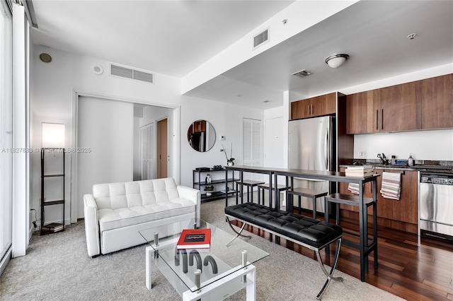 300 S Biscayne Blvd Unit T-1403, Miami, FL 33131 - living room featuring wood finished floors