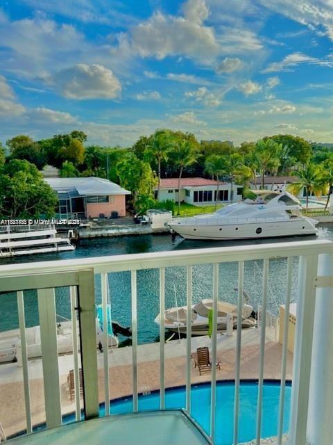 2020 NE 135th St Unit 407, North Miami, FL 33181 - balcony featuring a water view