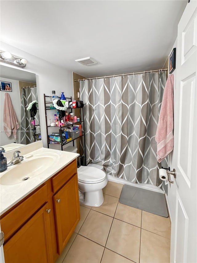 22551 SW 88th Pl Unit 205, Cutler Bay, FL 33190 - full bathroom featuring vanity, tile patterned floors, and a shower with shower curtain