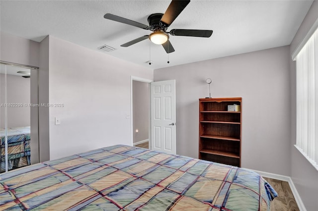 15827 NW 4th Ct, Pembroke Pines, FL 33028 - unfurnished bedroom featuring a ceiling fan and wood finished floors