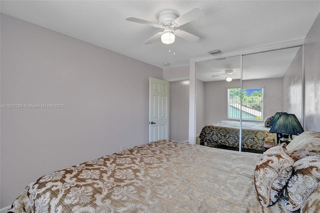 15827 NW 4th Ct, Pembroke Pines, FL 33028 - bedroom with ceiling fan and a closet