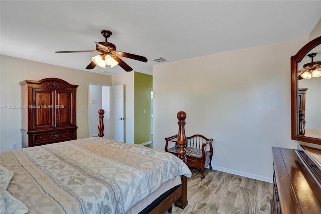15827 NW 4th Ct, Pembroke Pines, FL 33028 - bedroom with light wood finished floors, a ceiling fan, and arched walkways