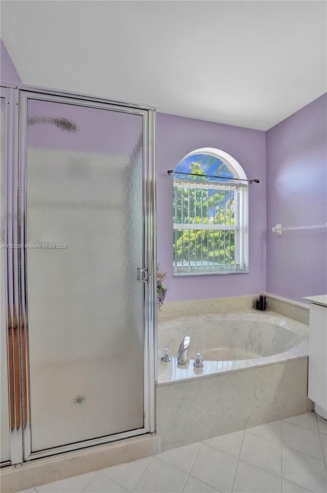 15827 NW 4th Ct, Pembroke Pines, FL 33028 - full bath featuring a stall shower, a garden tub, and tile patterned floors