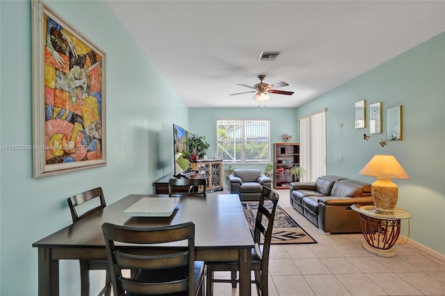 15827 NW 4th Ct, Pembroke Pines, FL 33028 - dining space with ceiling fan and light tile patterned floors