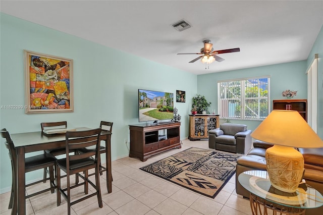 15827 NW 4th Ct, Pembroke Pines, FL 33028 - living area featuring ceiling fan and light tile patterned flooring