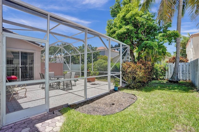 15827 NW 4th Ct, Pembroke Pines, FL 33028 - fenced backyard with a patio and glass enclosure