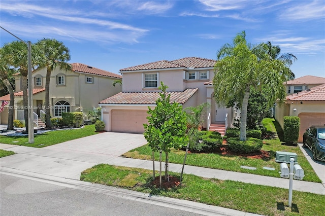 15827 NW 4th Ct, Pembroke Pines, FL 33028 - mediterranean / spanish-style home featuring stucco siding, a tiled roof, driveway, and an attached garage