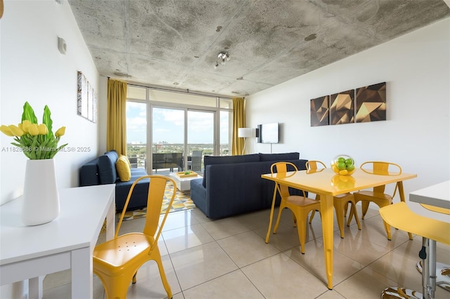 3250 NE 1st Ave Unit 911, Miami, FL 33137 - dining space featuring light tile patterned flooring